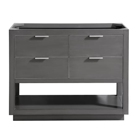 Avanity Allie 42" Single Free Standing Wood Vanity Cabinet Only - Less Vanity Top Twilight Gray with Silver Hardware