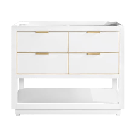 Avanity Allie 42" Single Free Standing Wood Vanity Cabinet Only - Less Vanity Top White