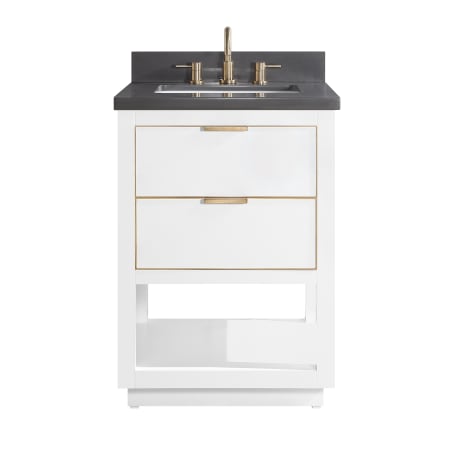 Avanity Allie 24" Free Standing Single Basin Vanity Set with Wood Cabinet and Quartz Vanity Top White