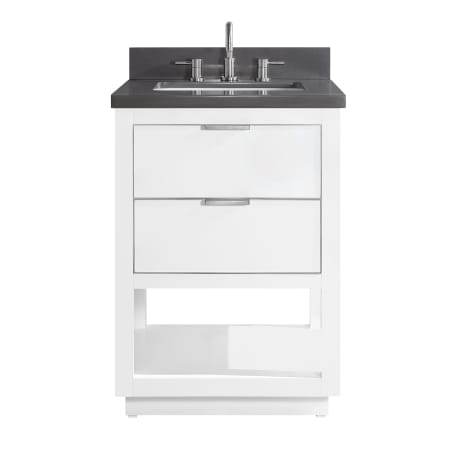 Avanity Allie 24" Free Standing Single Basin Vanity Set with Wood Cabinet and Quartz Vanity Top White