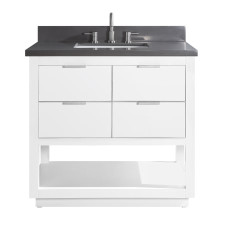 Avanity Allie 36" Free Standing Single Basin Vanity Set with Wood Cabinet and Quartz Vanity Top White
