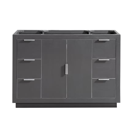 Avanity Austen 48" Single Free Standing Wood Vanity Cabinet Only - Less Vanity Top Twilight Gray with Silver Hardware