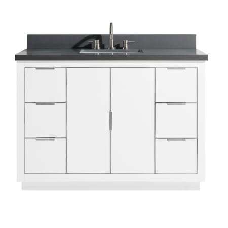 Avanity Austen 48" Free Standing Single Basin Vanity Set with Wood Cabinet and Quartz Vanity Top White