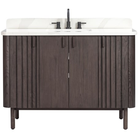 Avanity Blakely 49" Free Standing Single Basin Vanity Set with Cabinet and Quartz Vanity Top Brown Oak