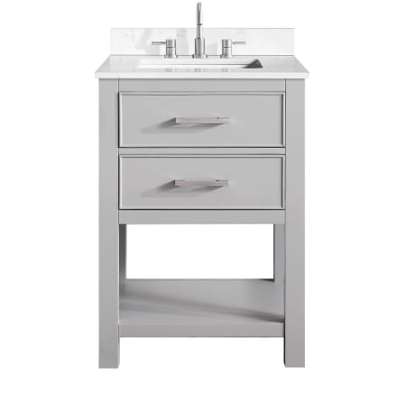 Avanity Brooks 24" Free Standing Single Basin Vanity Set with Cabinet and Engineered Stone Vanity Top Chilled Gray