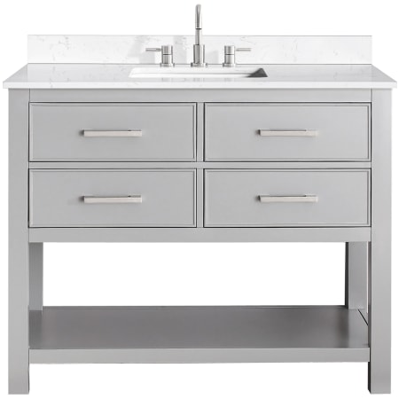 Avanity Brooks 42" Free Standing Single Basin Vanity Set with Cabinet and Engineered Stone Vanity Top Chilled Gray