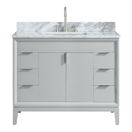 Avanity Emma 43" Free Standing Single Vanity Set with Wood Cabinet and Granite Vanity Top Dove Gray / Carrera White