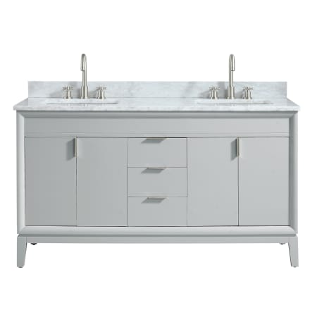 Avanity Emma 61" Free Standing Double Basin Vanity Set with Wood Cabinet and Granite Vanity Top Dove Gray / Carrera White