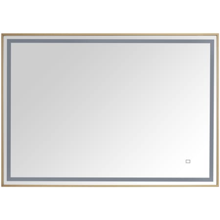 Avanity LED 39-3/8" W x 27-9/16" H Modern Rectangular Stainless Steel Framed Bathroom Wall Mirror Brushed Gold