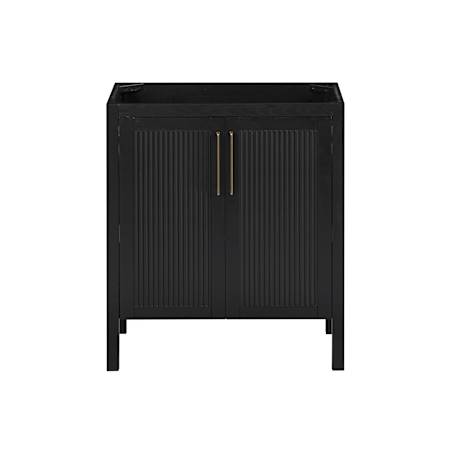 Avanity Luka 30" Single Free Standing Vanity Cabinet Only - Less Vanity Top Black Oak