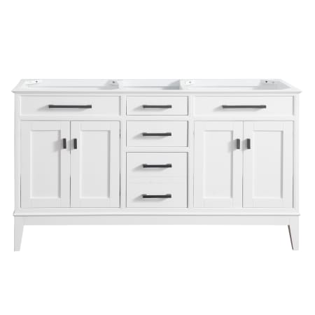 Avanity Madison 60" Double Free Standing Vanity Cabinet Only – Less Vanity Top White