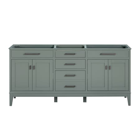 Avanity Madison 72" Double Free Standing Vanity Cabinet Only - Less Vanity Top Smoke Green
