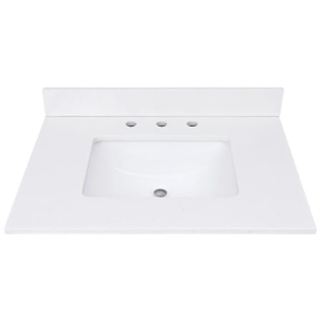 Avanity 31" Quartz Vanity Top with Undermount Rectangular Sink and Backsplash White