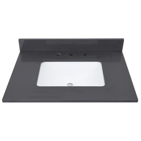 Avanity 31" Quartz Vanity Top with Undermount Rectangular Sink and Backsplash Dark Gray