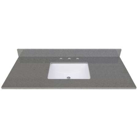 Avanity 43" Quartz Vanity Top with Undermount Rectangular Sink and Backsplash Gray