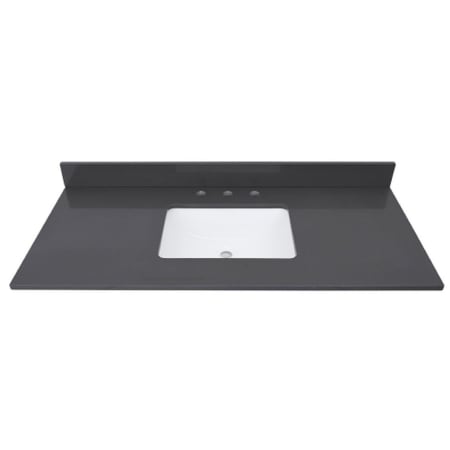 Avanity 43" Quartz Vanity Top with Undermount Rectangular Sink and Backsplash Dark Gray