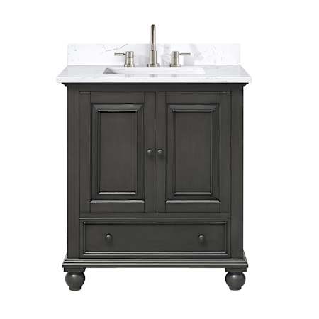 Avanity Thompson 30" Free Standing Single Basin Vanity Set with Cabinet and Engineered Stone Vanity Top Charcoal Glaze