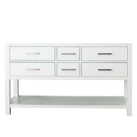 Avanity Brooks 60" Double Free Standing Wood Vanity Cabinet Only - Less Vanity Top White