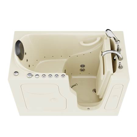 Avano Safe Premier 53" Three Wall Alcove Acrylic Air / Whirlpool Tub with Right Drain and Overflow - Includes Deck Mounted Tub Filler with Hand Shower Biscuit