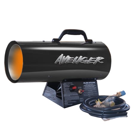 Avenger 40,000 BTU Liquid Propane Portable Forced Air Heater Black