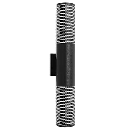 Avenue Lighting Avenue Outdoor 24" Tall LED Cylindrical Outdoor Wall Sconce with Oval Pattern Black