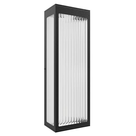 Avenue Lighting Avenue Outdoor 18" Tall LED Outdoor Wall Sconce with Clear, Fluted Glass Shade Black