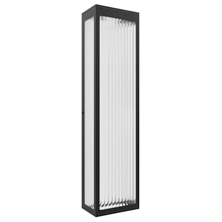 Avenue Lighting Avenue Outdoor 24" Tall LED Outdoor Wall Sconce with Clear, Fluted Glass Shade Black