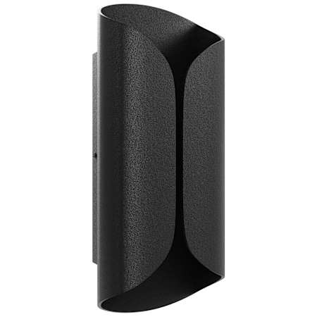 Avenue Lighting Avenue Outdoor 14" Tall LED Folded Cylindrical Outdoor Wall Sconce Black