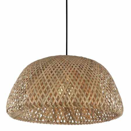 Avenue Lighting Tulum 17" Wide Pendant with Bamboo Wicker Shade Bamboo Wicker / Black
