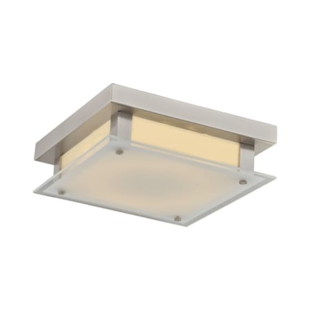 Avenue Lighting Cermack St. 12" Wide LED Flush Mount Square Ceiling Fixture with Frosted Glass Shade Brushed Nickel