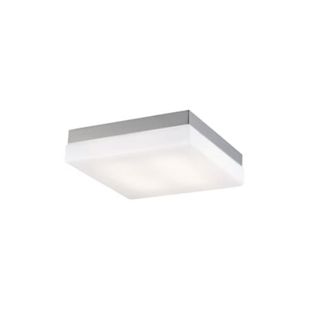 Avenue Lighting Cermack St. 8" Wide LED Flush Mount Square Ceiling Fixture with Frosted Glass Shade Brushed Nickel