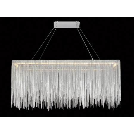 Avenue Lighting Fountain Ave. 48" Wide LED Linear Chandelier Chrome
