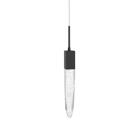 Avenue Lighting Aspen 2" Wide LED Crystal Mini Pendant with Bubbled Crystal Shade Black