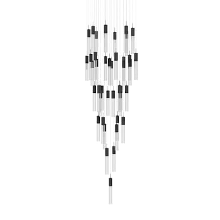 Avenue Lighting The Original Glacier 41 Light 36" Wide LED Crystal Multi Light Pendant with Clear Crystal Shades Black