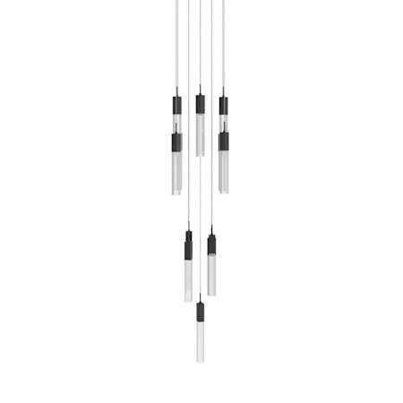 Avenue Lighting The Original Glacier 13 Light 20" Wide LED Crystal Multi Light Pendant with Snow Glass Shades Black