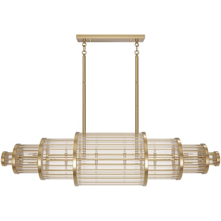 Avenue Lighting Waldorf 28 Light 64" Wide Linear Chandelier Aged Brass
