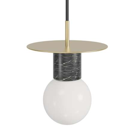 Avenue Lighting Newport 8" Wide Mini Pendant Brushed Brass / Black