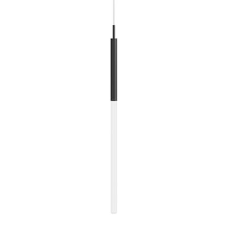 Avenue Lighting Main St. 5" Wide LED Mini Pendant with Frosted Glass Shade Black