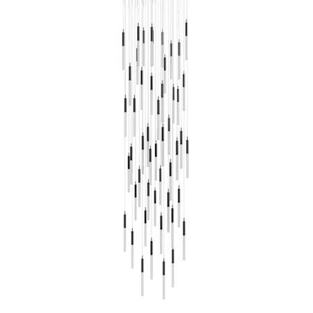 Avenue Lighting Main St. 51 Light 37" Wide LED Multi Light Pendant with Boa Glass Shades Black