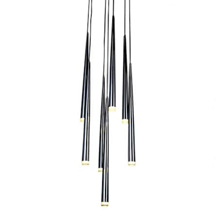 Avenue Lighting Highland Ave. 30" Wide Multi Light Pendant Black