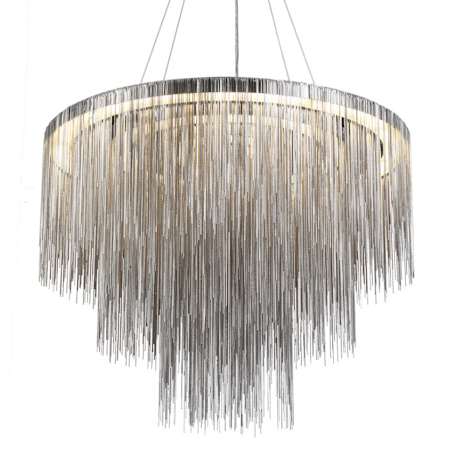 Avenue Lighting Fountain Ave. 30" Wide LED Waterfall Chandelier Chrome