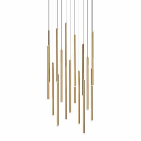 Avenue Lighting Filmore Ave. 17 Light 47" Wide LED Linear Pendant Aged Brass