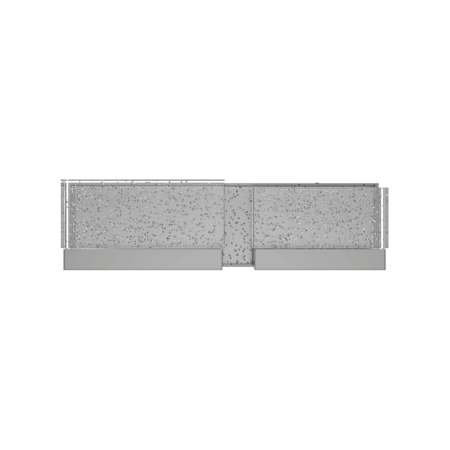 Avenue Lighting The Original Glacier 2 Light 18" Wide LED Vanity Light with Bubbled Crystal Shades Polished Nickel