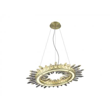 Avenue Lighting Aspen 27" Wide LED Crystal Abstract Chandelier Brushed Brass