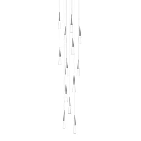 Avenue Lighting Avalon 13 Light 22" Wide LED Crystal Multi Light Pendant with Faceted Crystal Shades Polished Chrome