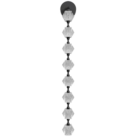 Avenue Lighting Beluga 56" Tall LED Wall Sconce with Faceted Acrylic Shades Black