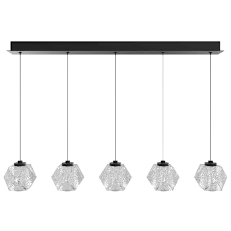 Avenue Lighting Beluga 36" Wide LED Linear Pendant with Faceted Acrylic Shades Black