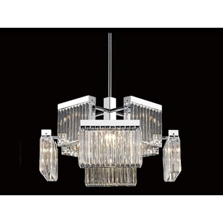 Avenue Lighting Broadway 8 Light 28" Wide Chandelier Polished Nickel