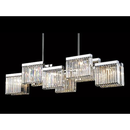 Avenue Lighting Broadway 10 Light 57" Wide Linear Chandelier Polished Nickel