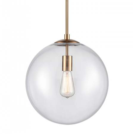 Avenue Lighting Delilah 14" Wide Pendant with Glass Shade Aged Brass